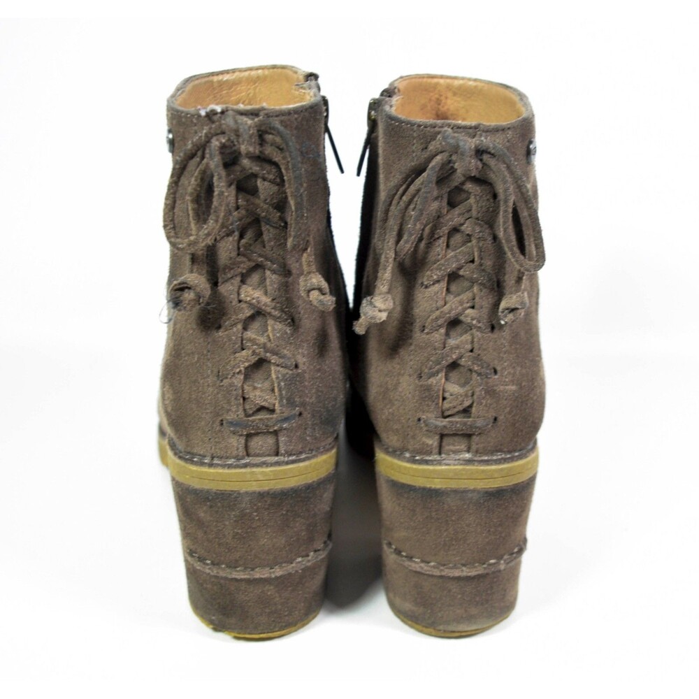 UGG Women's Brown Taupe Suede Corrine Ankle Boots Side Zip Size 9.5 - Picture 4 of 9
